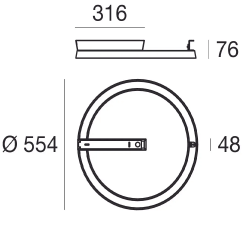 LINEA LIGHT LIRA 9324, 9325 outdoor LED ceiling lamp 3000K 24W IP65