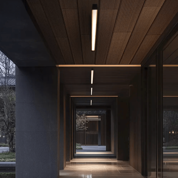 LINEA LIGHT LIRA outdoor LED ceiling lamp IP65 3000K 70/92cm