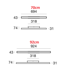 LINEA LIGHT LIRA outdoor LED ceiling lamp IP65 3000K 70/92cm