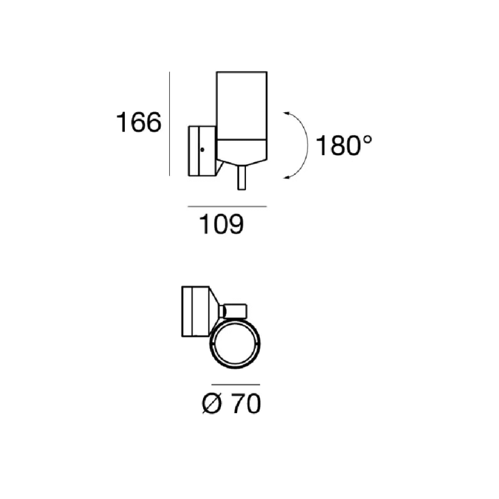 LINEA LIGHT VISION 51365, 51366 lampa zewnętrzna sufitowa/ścienna GU10