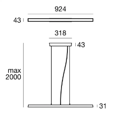LINEA LIGHT LIRA 9330, 9331 podłużna lampa wisząca LED 3000K 2 kolory