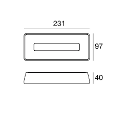 LINEA LIGHT STADIUM LED outdoor wall lamp, terraces and entrances