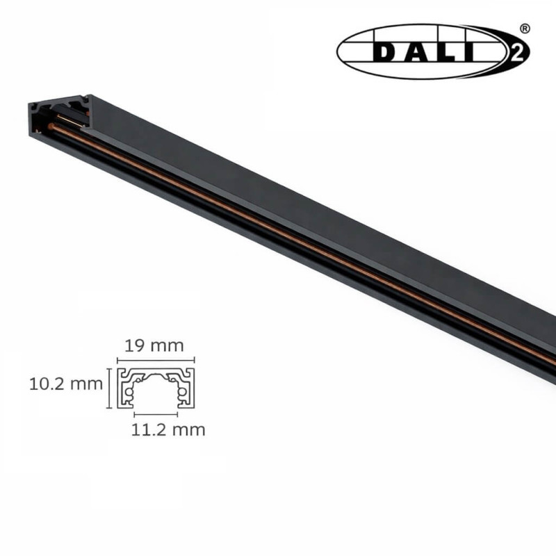SLED Micro11 CORE czarna szyna magnetyczna natynkowa 48V DALI 1m, 2m