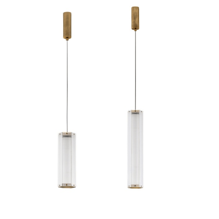 LUCES TORREV LE46197/8 gold LED pendant lamp 3000K tube shape