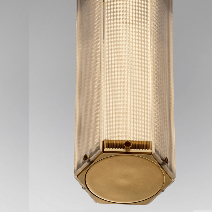LUCES TORREV LE46197/8 złota lampa wisząca LED 3000K kształt tuby