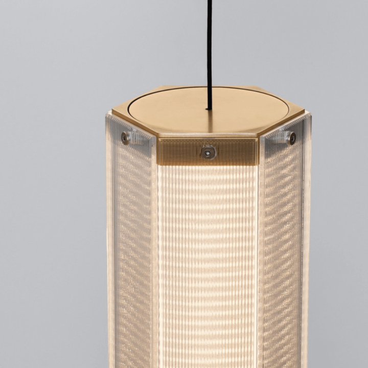 LUCES TORREV LE46197/8 złota lampa wisząca LED 3000K kształt tuby