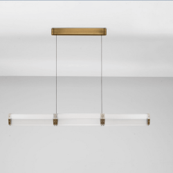 LUCES TORREV LE46200 złota lampa wisząca LED 3000K nad stół i wyspę