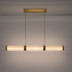 LUCES TORREV LE46200 złota lampa wisząca LED 3000K nad stół i wyspę