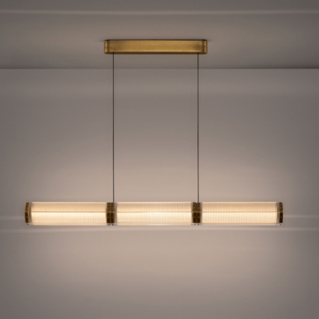 LUCES TORREV LE46200 złota lampa wisząca LED 3000K nad stół i wyspę