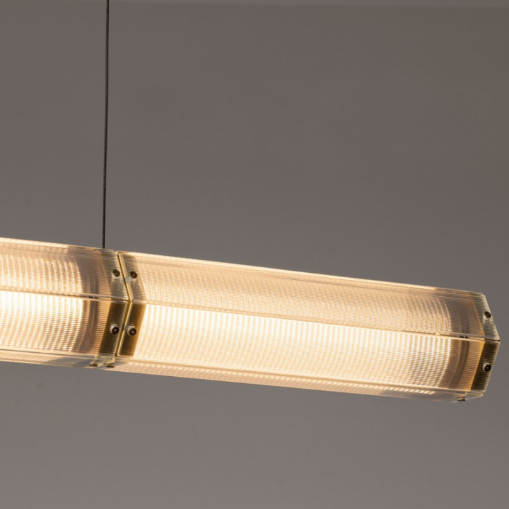 LUCES TORREV LE46200 złota lampa wisząca LED 3000K nad st&oacute;ł i wyspę
