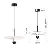 SLED BARREL adjustable 200cm LED Pendant Light 12W white-black 3000K