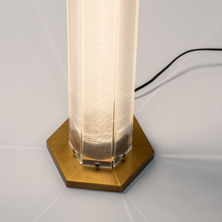 LUCES TORREV LE46201 złota lampa stołowa 3000K LED energooszczędność