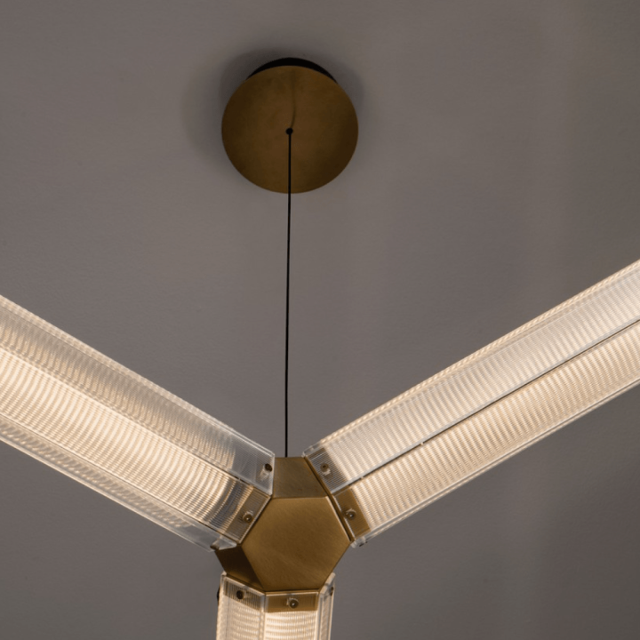 LUCES TORREV LE46202 lampa wisząca złota 23W 3000K nad st&oacute;ł i wyspę