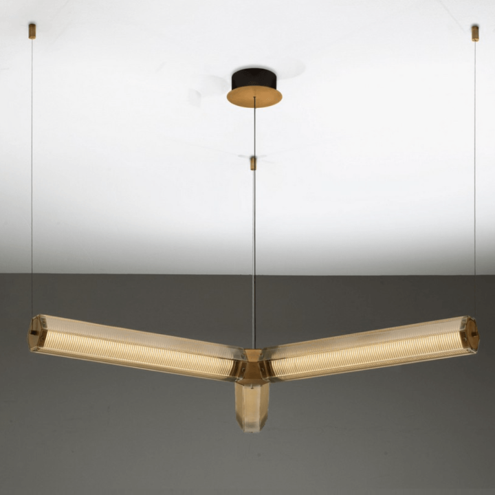 LUCES TORREV LE46202 lampa wisząca złota 23W 3000K nad st&oacute;ł i wyspę