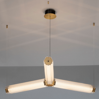 LUCES TORREV LE46202 lampa wisząca złota 23W 3000K nad st&oacute;ł i wyspę