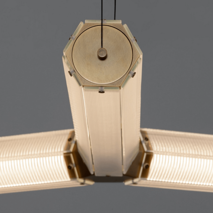 LUCES TORREV LE46202 lampa wisząca złota 23W 3000K nad st&oacute;ł i wyspę