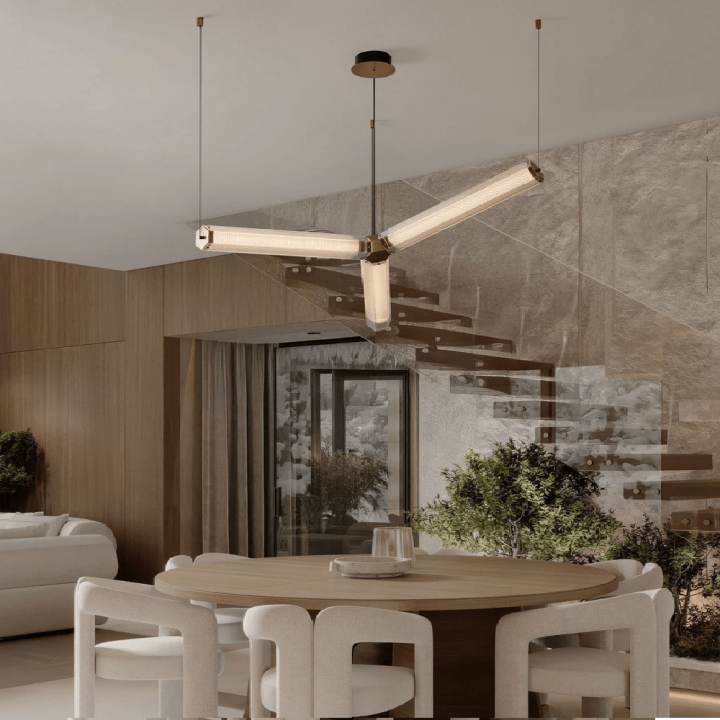 LUCES TORREV LE46202 lampa wisząca złota 23W 3000K nad st&oacute;ł i wyspę