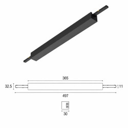 SLED MICRO11 CORE 100W middle module for surface-mounted track