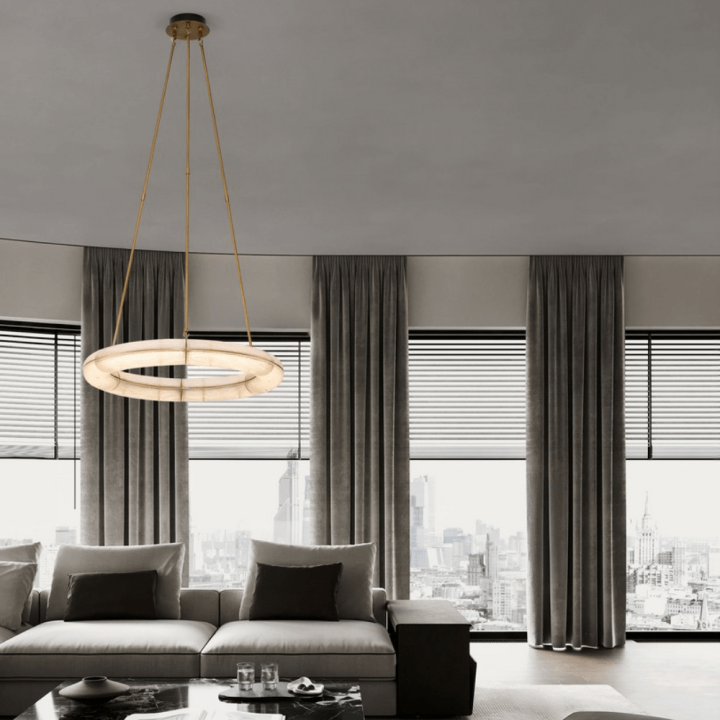 LUCES ANENTO LE45819 lampa wisząca LED 3000K średnica 75 cm złota