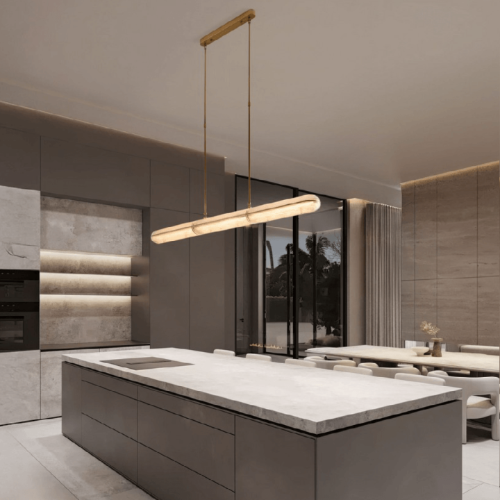 LUCES ANENTO LE45818 lampa wisząca LED 23W 3000K złota liniowa