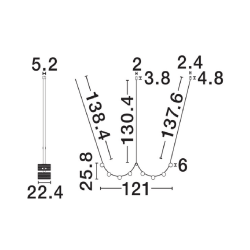 LUCES ANTEQ LE45823 lampa wisząca LED 31W 3000K złota