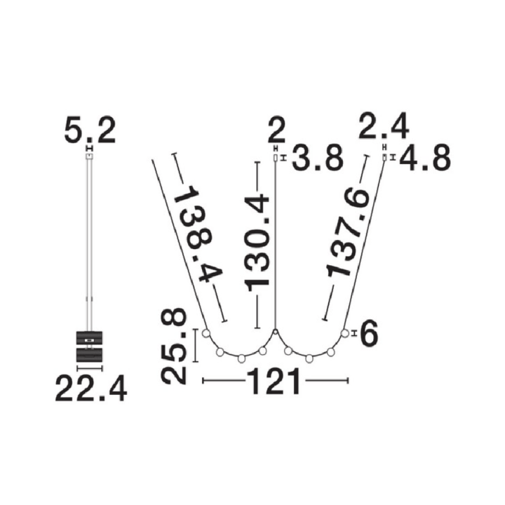 LUCES ANTEQ LE45823 lampa wisząca LED 31W 3000K złota
