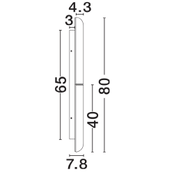 LUCES ANENTO LE45820 gold LED wall lamp 12W 3000K oblong 80cm