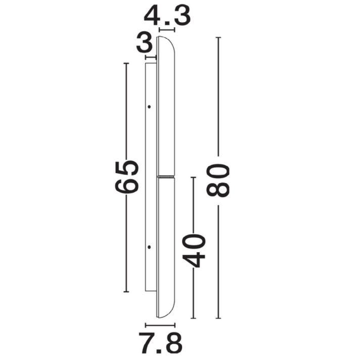 LUCES ANENTO LE45820 gold LED wall lamp 12W 3000K oblong 80cm