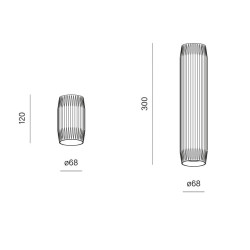 AQFORM TRIBA midi GU10 natynkowa 47064, 47065 tuba sufitowa 12cm, 30cm