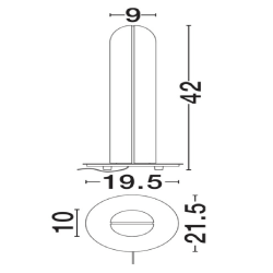 LUCES ANENTO LE45821 złota lampa stołowa LED 9W 3000K elegancka