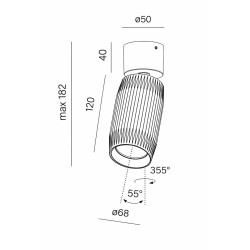 AQFORM TRIBA midi GU10 spot 16531 elegancki reflektor sufitowy 12cm