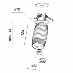 AQFORM TRIBA midi GU10 SR spot recessed 16532