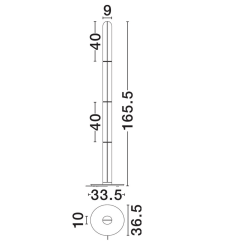 LUCES ANENTO LE45822 gold LED floor lamp 3000K metal/glass