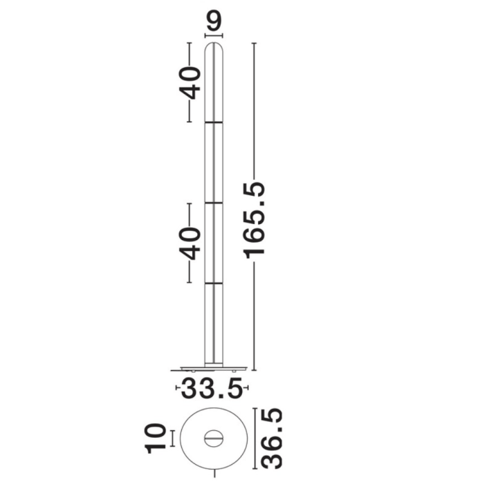 LUCES ANENTO LE45822 złota lampa podłogowa LED 3000K metal/szkło