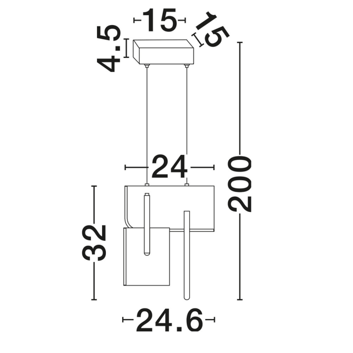 LUCES ALBAIDA LE45722/3 lampa wisząca LED 20W szara