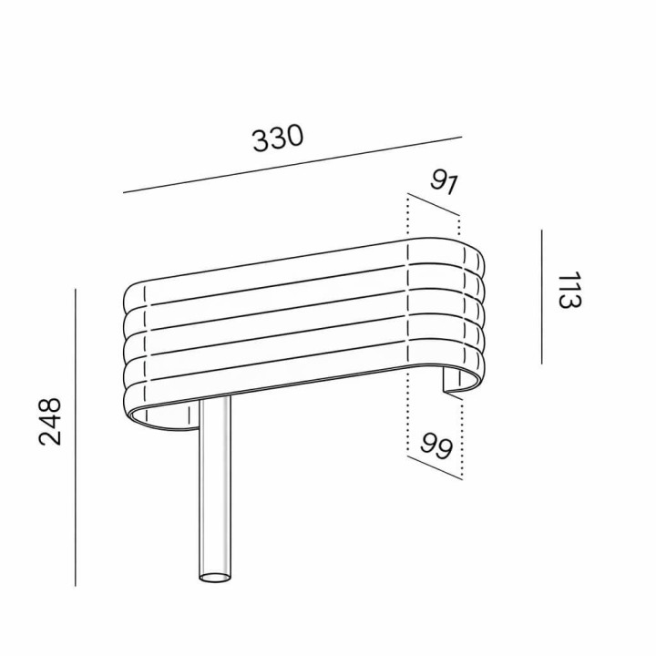 AQFORM RIBBY up&task LED wall 26600 kinkiet do czytania w sypialni 33cm