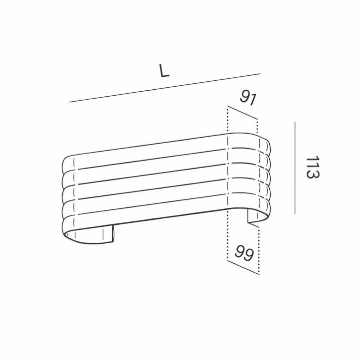 AQFORM RIBBY up LED wall 26596/7/8 kinkiet ścienny 19-61cm