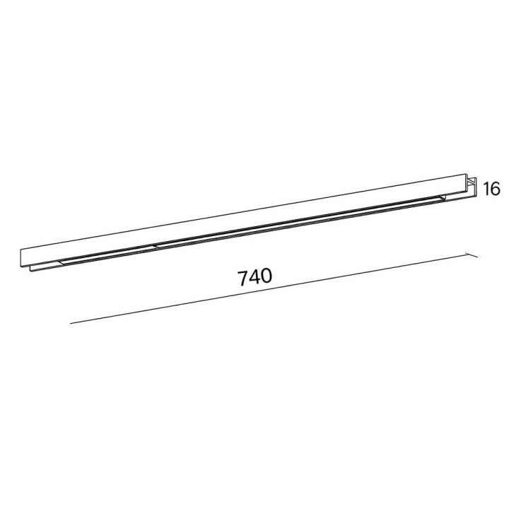 AQFORM ALULINE mini LED multitrack 16516 line 74cm 48V black, alu