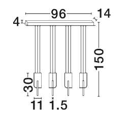 LUCES ALBAIDA LE45726/7 lampa wisząca LED 2700K/3000K nowoczesna