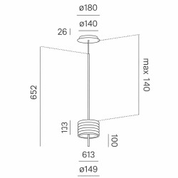 AQFORM RIBBY round up&down LED zwieszana 59966 lampa wisząca Ø14,9cm