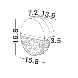 LUCES TARREGA LE46165 LED wall lamp 7W IP44 for bathroom, living room