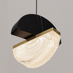 LUCES TARREGA LE46167/8/81/82 lampa wisząca LED marmur, biały, czarny