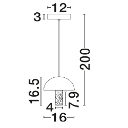 LUCES TARREGA LE46167/8/81/82 lampa wisząca LED marmur, biały, czarny