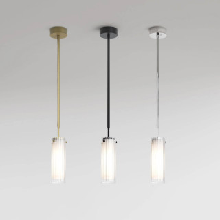 ASTRO OTTAVINO Pendant 1411002 lamp tube IP44 chrome, black, brass