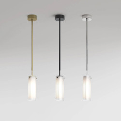 ASTRO OTTAVINO Pendant 1411002 lamp tube IP44 chrome, black, brass