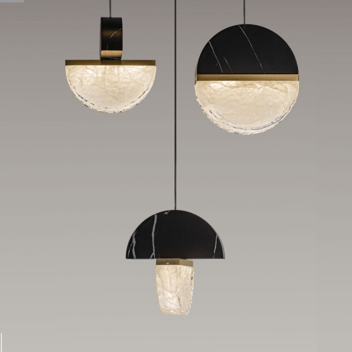 LUCES TARREGA LE46171/2/85/6 lampa wisząca LED 30W z marmuru i szkła