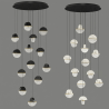 LUCES TARREGA LE46175/6/89/90 LED pendant lamp 72W for high interiors
