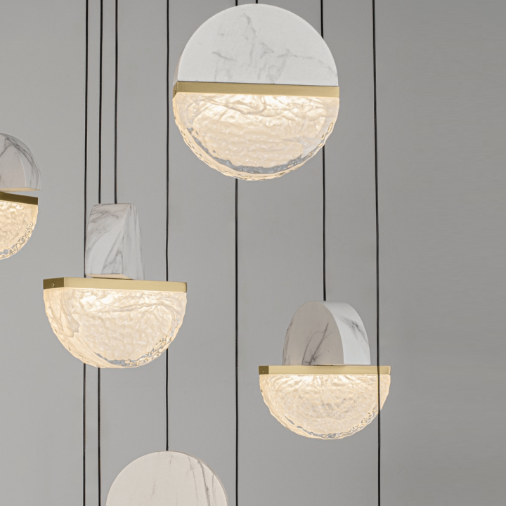 LUCES TARREGA LE46175/6/89/90 lampa wisząca LED 72W do wysokich wnętrz