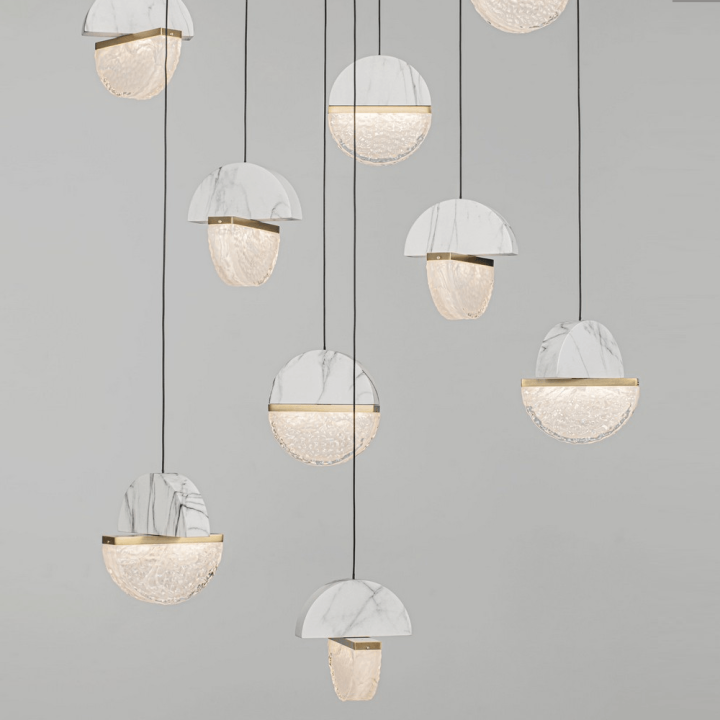 LUCES TARREGA LE46175/6/89/90 LED pendant lamp 72W for high interiors