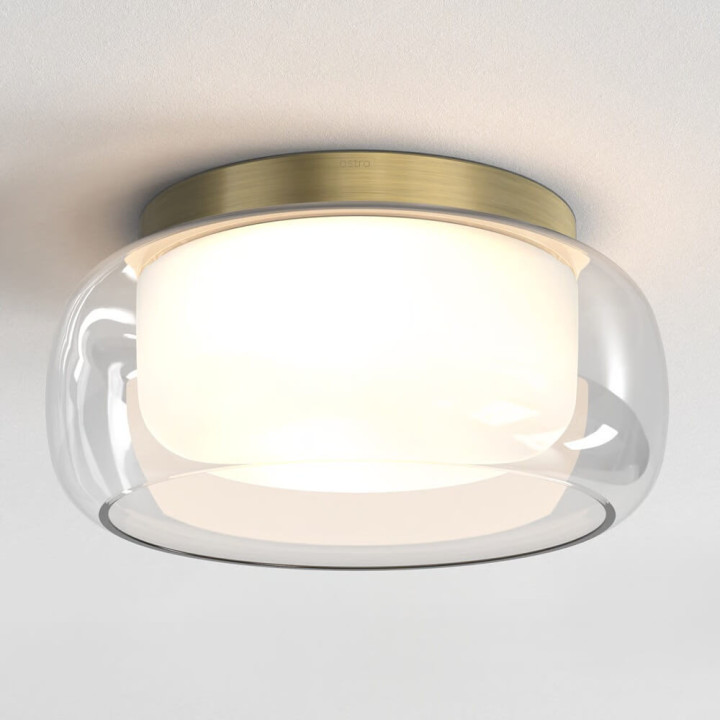 Astro Aquina Ceiling 360 round ceiling lamp IP44 brass, black, chrome